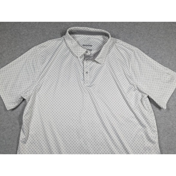 Swannies Men Shirt 2XL Polo Geometric Print Performance Golf Short Sleeve - Picture 2 of 14